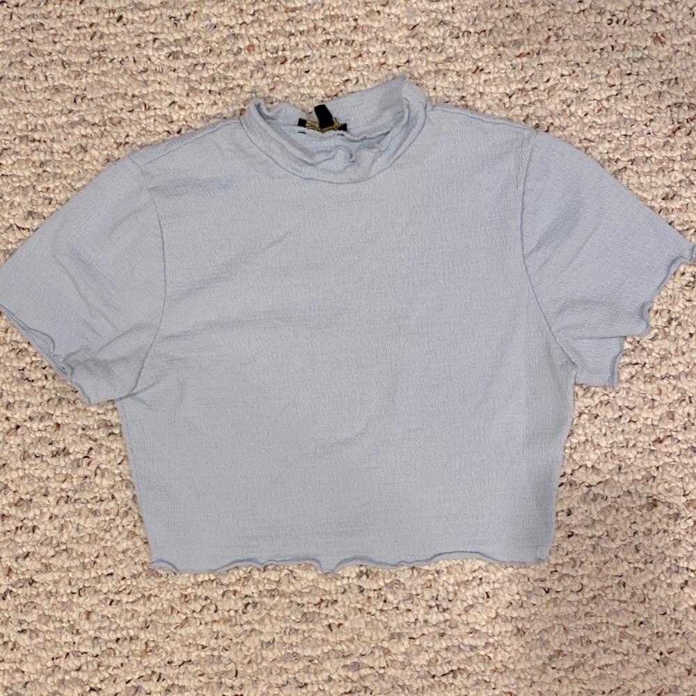 Light Blue Crop Top